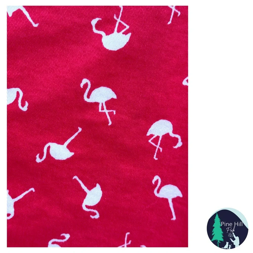 Elle Flamingo Shorts Chinos Womens 6 Pink White Bird Mid-rise - High Rise EUC - Picture 3 of 7